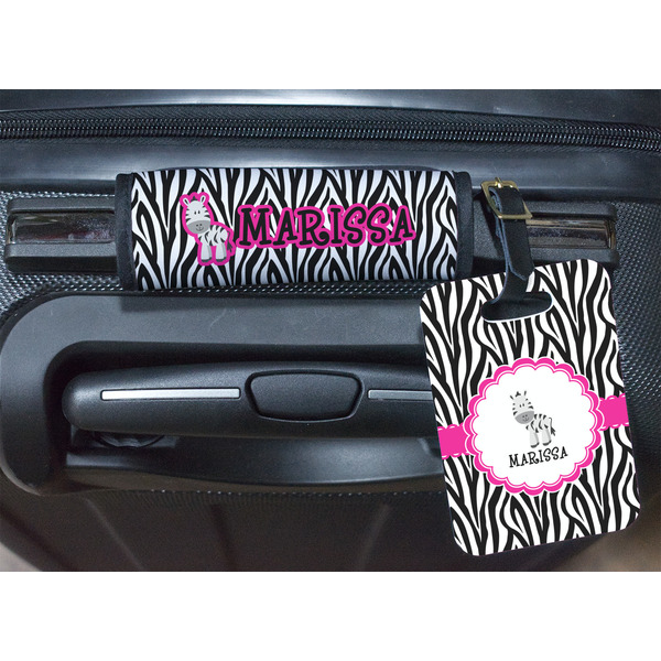 Zebra Luggage Wrap & Tag