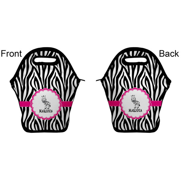 Zebra Lunch Bag - Front and Back