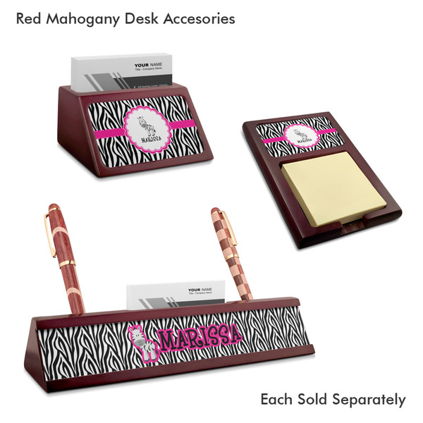 Zebra Mahogany Desk Accessories