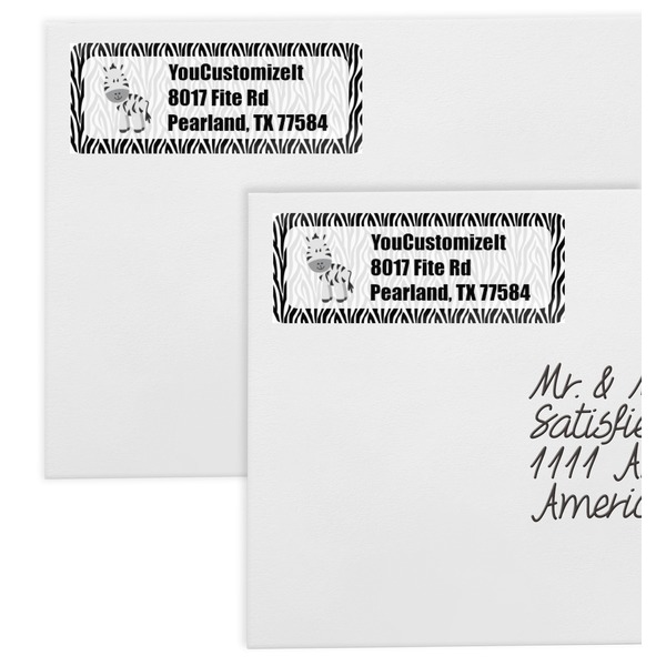 Zebra Mailing Labels - Double Stack Close Up