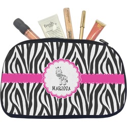 Zebra Makeup / Cosmetic Bag - Medium (Personalized)