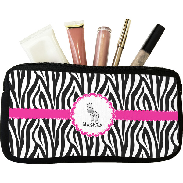 Custom Zebra Makeup / Cosmetic Bag (Personalized)