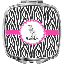 Zebra Compact Makeup Mirror (Personalized)