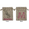 Zebra Medium Burlap Gift Bag - Front & Back (Personalized)