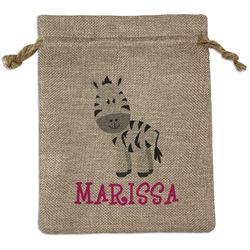 Zebra Burlap Gift Bag (Personalized)