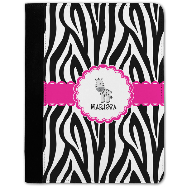 Custom Zebra Notebook Padfolio w/ Name or Text