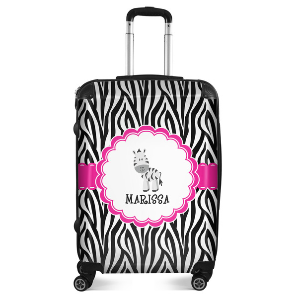 Custom Zebra Suitcase - 24" Medium - Checked (Personalized)
