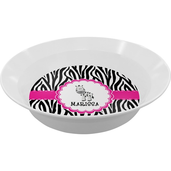 Custom Zebra Melamine Bowl (Personalized)