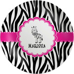 Zebra Melamine Salad Plate - 8" (Personalized)
