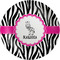 Zebra Melamine Plate 8 inches