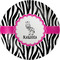 Zebra Melamine Plate (Personalized)