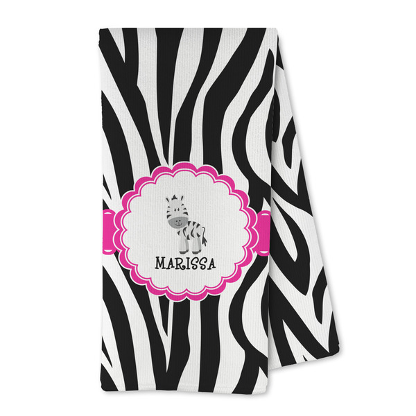 Custom Zebra Kitchen Towel - Microfiber (Personalized)