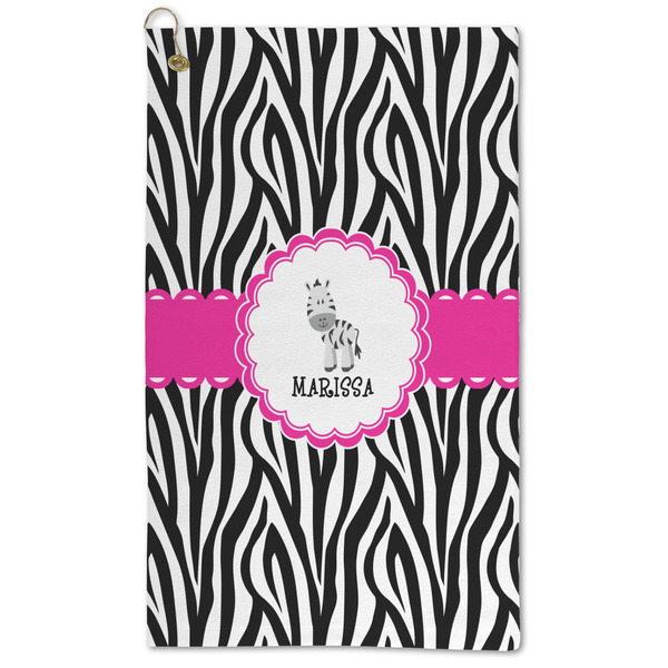 Custom Zebra Microfiber Golf Towel (Personalized)