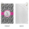 Zebra Microfiber Golf Towels - Small - APPROVAL