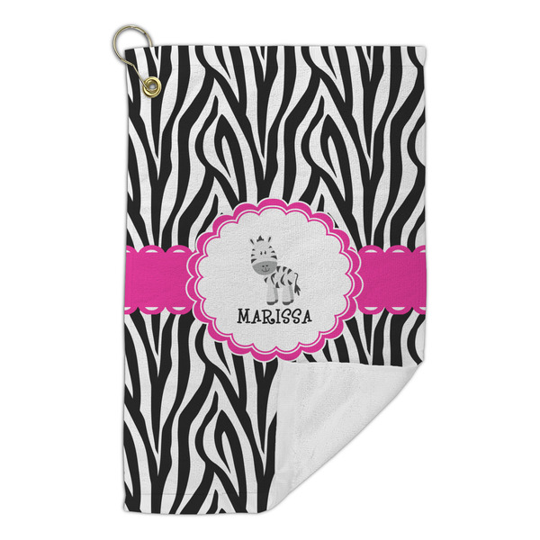 Zebra Microfiber Golf Towels Small - FRONT FOLDED