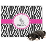 Zebra Dog Blanket - Large (Personalized)