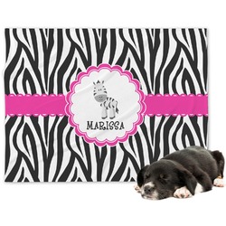 Zebra Dog Blanket (Personalized)