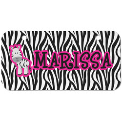Zebra Mini/Bicycle License Plate (2 Holes) (Personalized)