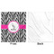 Zebra Minky Blanket - 50"x60" - Single Sided - Front & Back