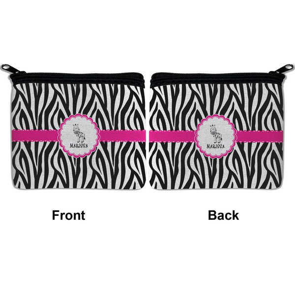Zebra Neoprene Coin Purse - Front & Back (APPROVAL)