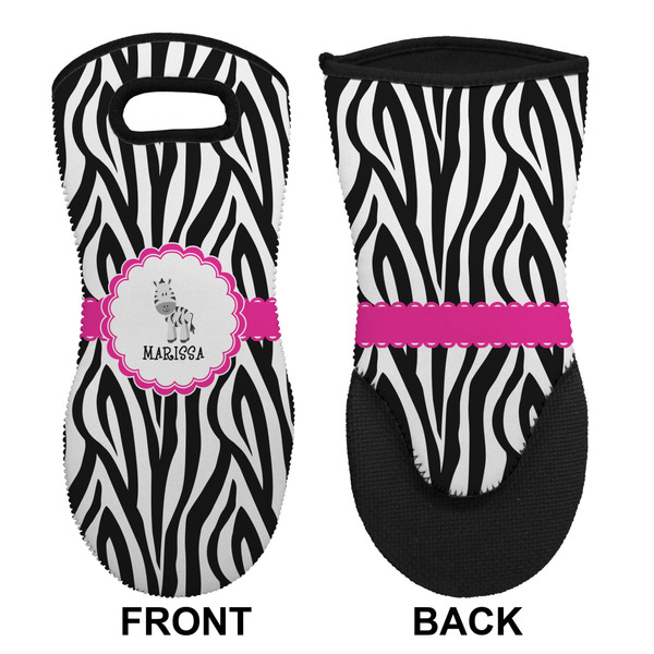 Zebra Neoprene Oven Mitt (Front & Back)