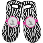 Zebra Neoprene Oven Mitts - Set of 2 w/ Name or Text