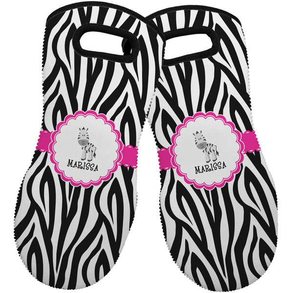 Zebra Neoprene Oven Mitt -Set of 2 - Front