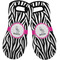 Zebra Neoprene Oven Mitts - Set of 2 w/ Name or Text