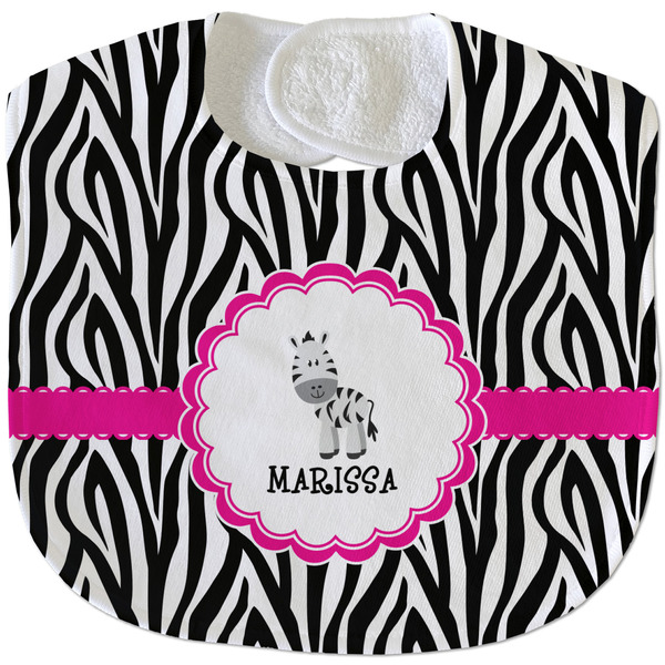 Zebra New Baby Bib - Closed and Folded
