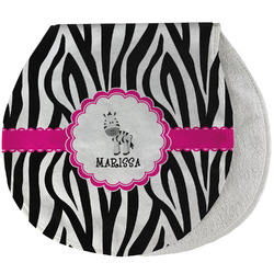 Zebra Burp Pad - Velour w/ Name or Text