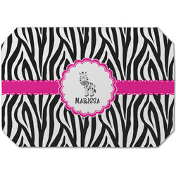 Zebra Dining Table Mat - Octagon (Single-Sided) w/ Name or Text