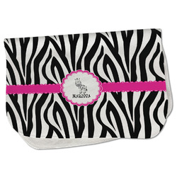 Zebra Burp Cloth - Fleece w/ Name or Text