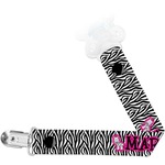 Zebra Pacifier Clip (Personalized)