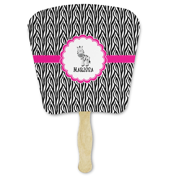 Custom Zebra Paper Fan (Personalized)