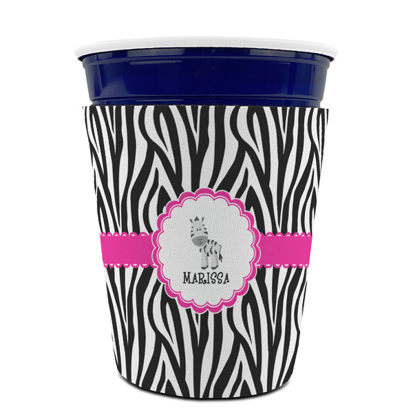 Zebra Party Cup Sleeves - without bottom - FRONT (on cup)