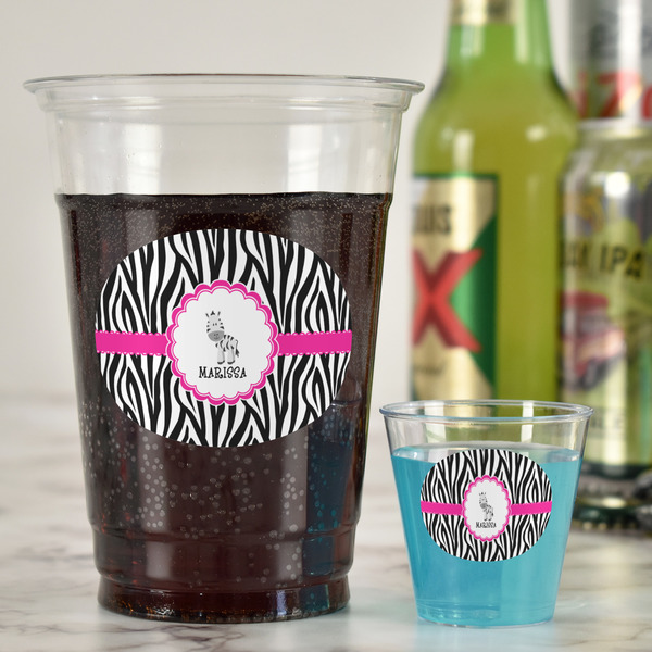 Zebra Party Cups - 16oz - In Context