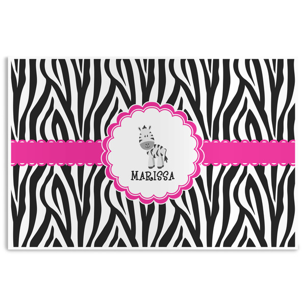 Custom Zebra Disposable Paper Placemats (Personalized)