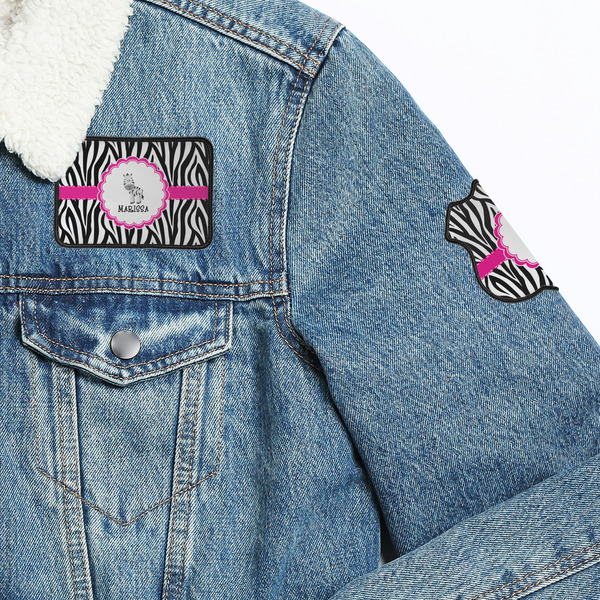 Zebra Patches Lifestyle Jean Jacket Detail