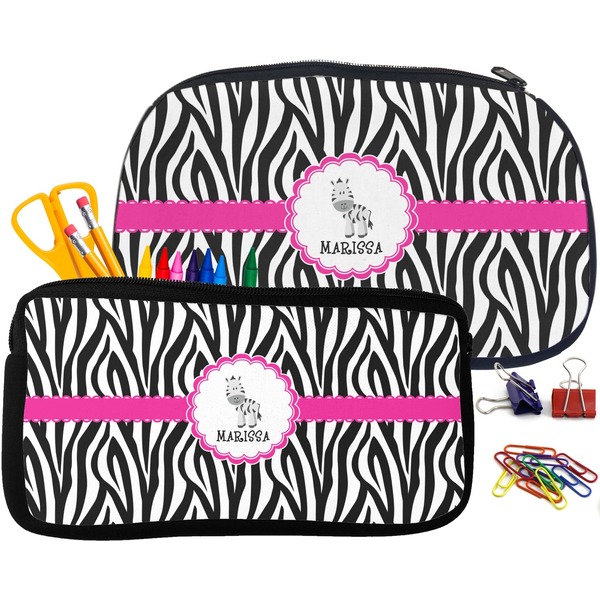 Zebra Pencil / School Supplies Bags Small and Medium