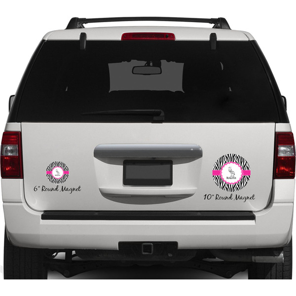 Zebra Personalized Car Magnets on Ford Explorer