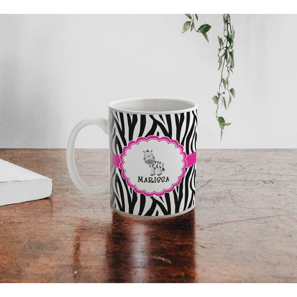 Zebra Personalized Coffee Mug - Lifestyle