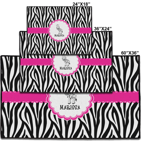 Zebra Personalized Door Mat - Group Parent IMF