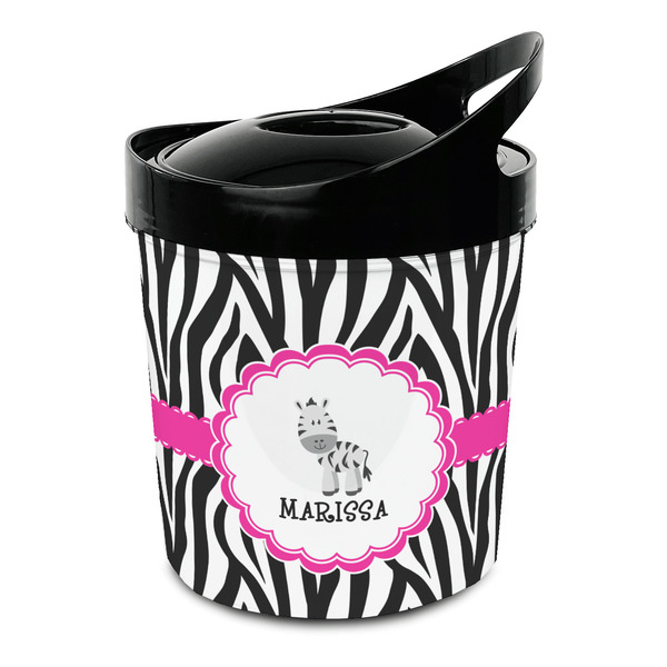 Custom Zebra Plastic Ice Bucket (Personalized)