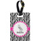 Zebra Plastic Luggage Tag - Rectangular w/ Name or Text