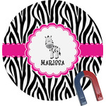 Zebra Round Fridge Magnet (Personalized)