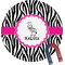 Zebra Personalized Round Fridge Magnet