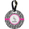 Zebra Personalized Round Luggage Tag