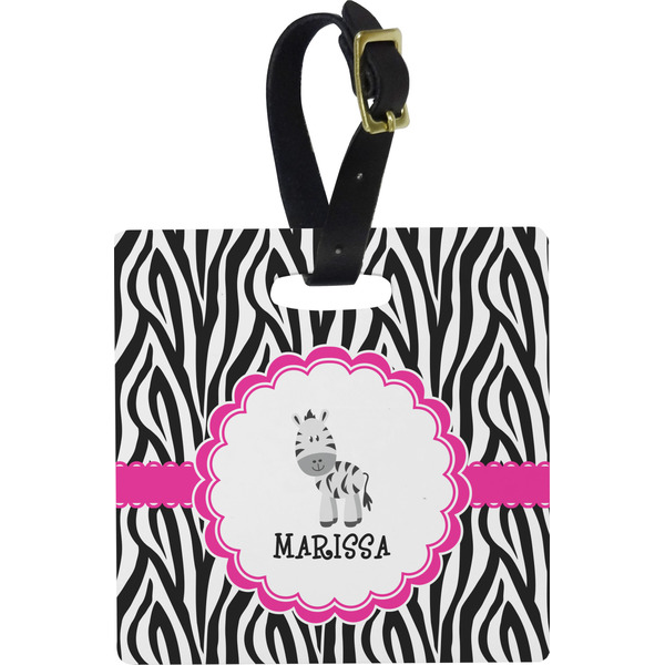Zebra Personalized Square Luggage Tag