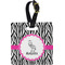 Zebra Personalized Square Luggage Tag