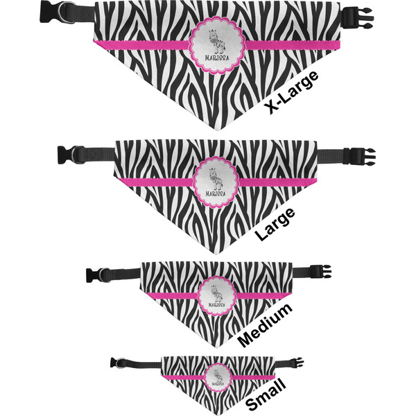 Zebra Pet Bandana Sizes
